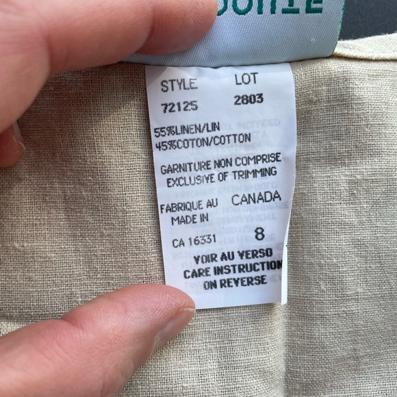 Gorgeous vintage linen cotton mix wrap skirt neutral beige natural machine wash - Picture 11 of 12